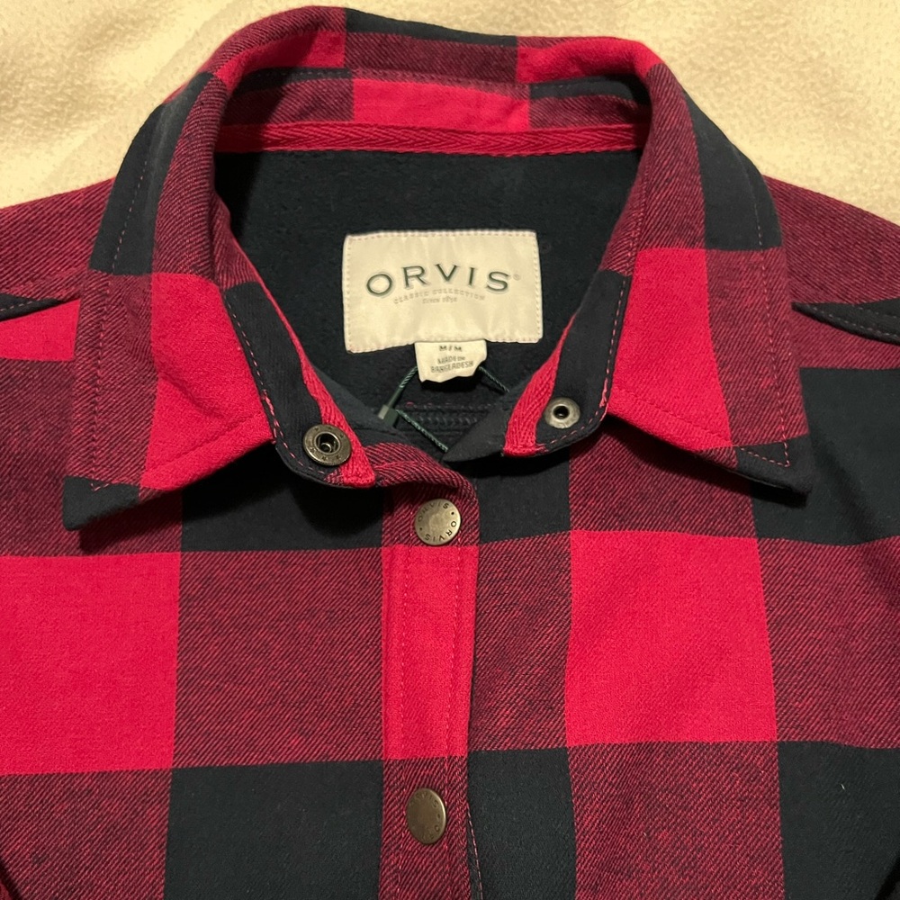 NWT Women’s Orvis Red and Black Plaid Shirt